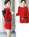 Grosir Baju: @35rb-100940- Bodycon Yuri red sincia edition (NO belt)spandex rayon fit L